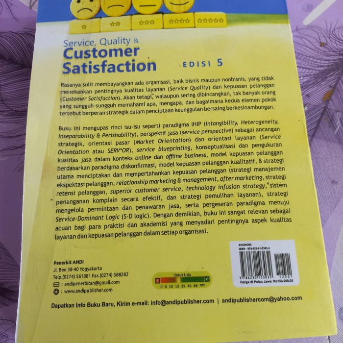 

SALE !!! BUKU SERVICE, QUALIY CUSTOMER SATISFACTION FANDY TJIPTONO GREGORIUS CH READYY