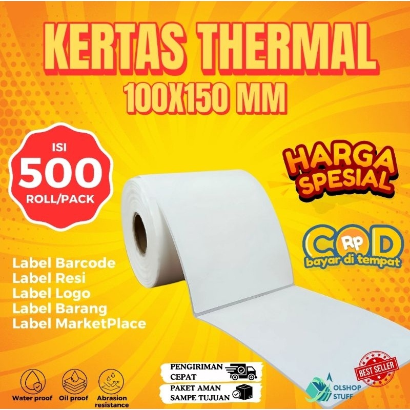 

Erta Thermal 100150 Label Tier Barcode A6