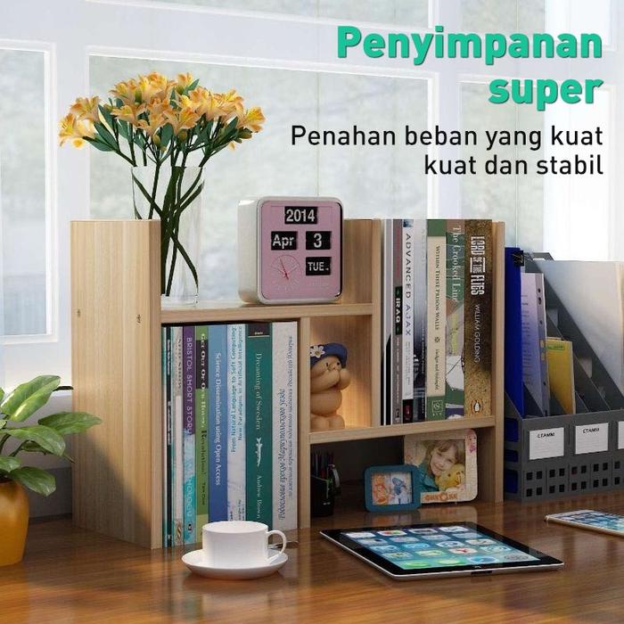 

DISKON FU RAK BUKU RAK BUKU KAYU RAK BUKU PORTABEL MINI RAK BUKU SEDERHANA RAK KAYU MULTIFUNGSI RAK