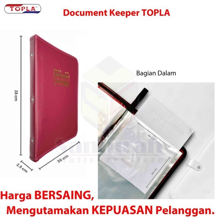 

DISKON DOCUMENT KEEPER TOPLA 60 POCKET POLOS FOLIO + SELETING / ALBUM BERKAS DOKUMEN EKSKLUSIF ISI