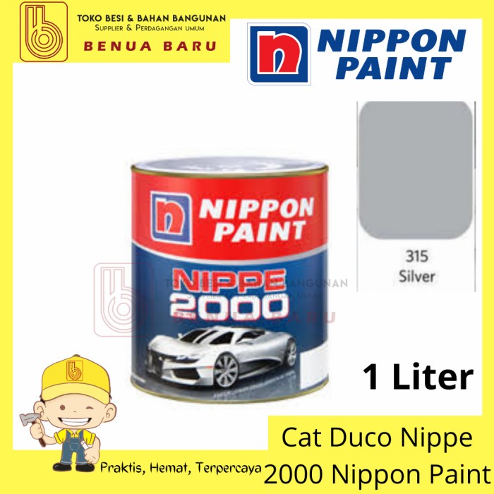 Cat Duco Nippe 2000 315 Silver 1 KG Nippon Paint / Nippe Silver 1 KG