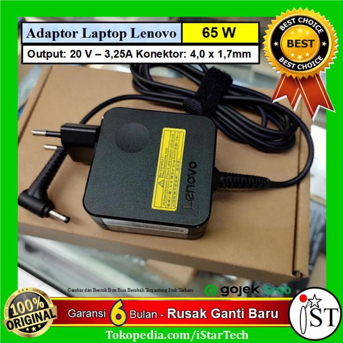 Adaptor Charger Original Lenovo IdeaPad 310 320 330 310S 320S 330S 65W