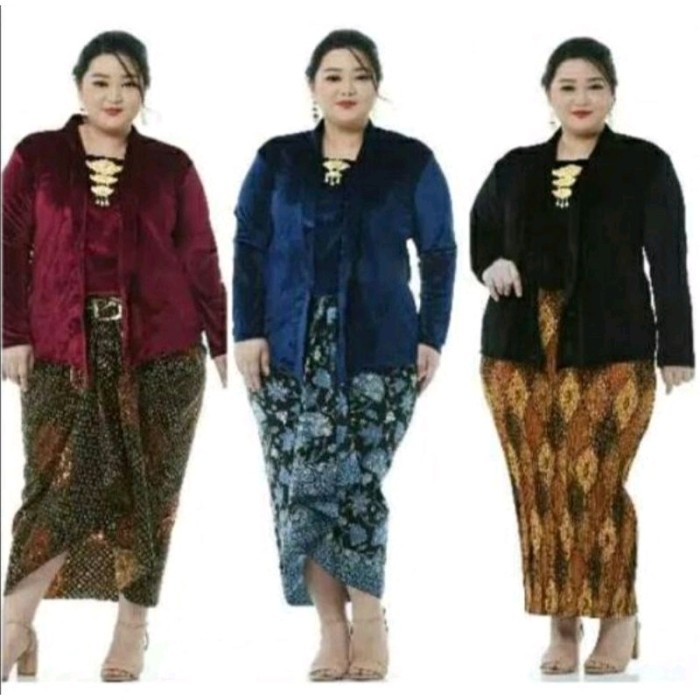 BERKUALITAS Kebaya Bludru Kutubaru Jumbo/ Baju Adat Pakaian Wanita Jawa/ Pakaian Tradisional
