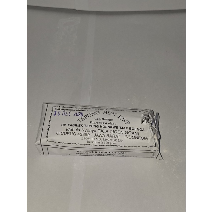 

SALE !!! TEPUNG HUN KWE CAP BOENGA BUNGA 120 GRAM READYY