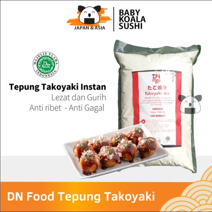 

SALE !!! DN FOOD TEPUNG TAKOYAKI PREMIX INSTAN 2500 G HALAL READYY