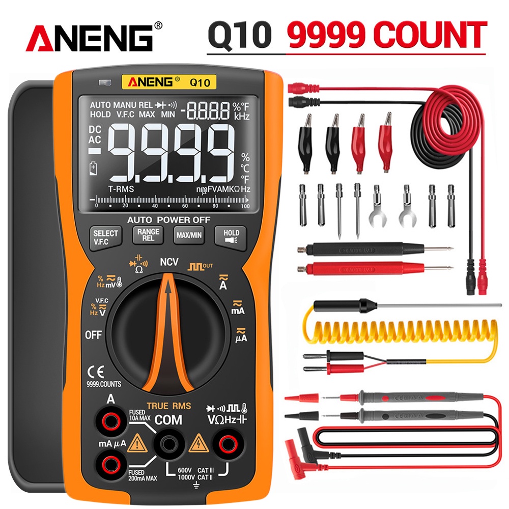 ANENG Q10 Multi-function Intelligent Anti-burn Multimeter 9999 Words With True Effective Value Elect