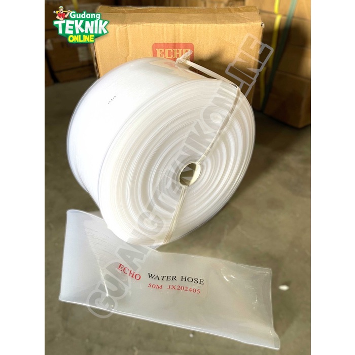 Selang Buang Air PE 2" 3" 50M MUSTANG EO PUTIH / Selang Buang Mesin Pompa Air Sawah Waterpump 2 3 In