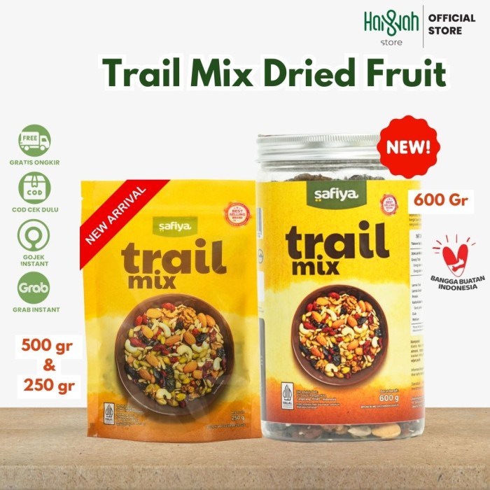 

SALE !!! TRAIL MIX 500 GR SAFIYA - SUPERFOOD ROASTED MIX DRIED FRUIT PREMIUM READYY