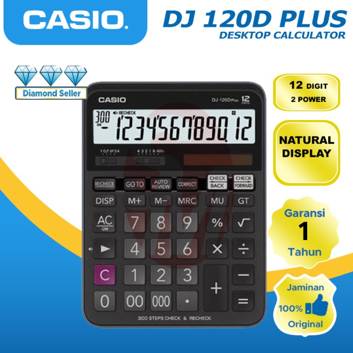 

KALKULATOR CASIO DJ 120DPLUS TERLARIS/TERMURAH/TERPOPULER