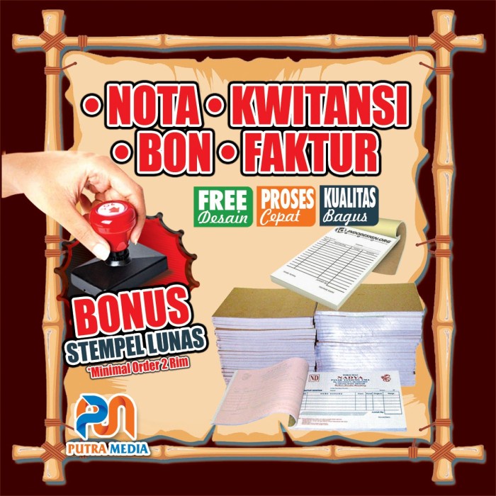 

NOTA KWITANSI SURAT JALAN FAKTUR CUSTOM (1RIM) TERLARIS/TERMURAH/TERPOPULER