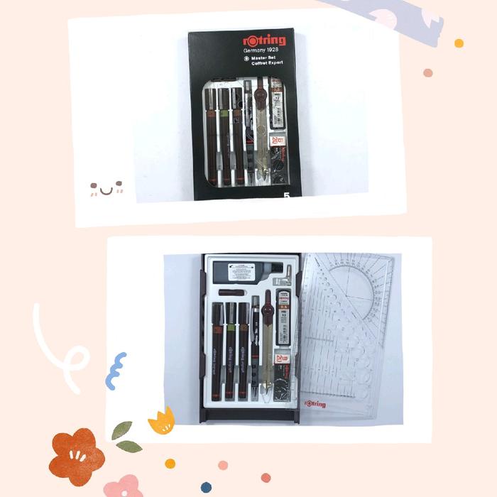 

ROTRING COLLEGE SET ISOGRAPH PAKET KOTAK MIKA ISI PULPEN PENSIL JANGKA PENGGARIS