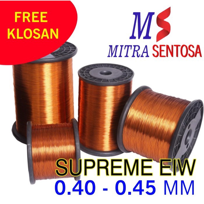 KAWAT TEMBAGA ENAMEL SUPREME EIW 0.40 - 0.45 MM EMAIL COPPER DINAMO