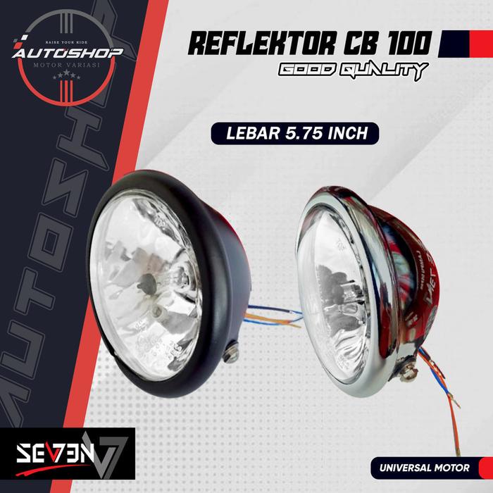 Sale Reflektor Cb 100 Lampu Depan Reflektor Headlamp Jute 5.75 Inch Honda Cb Classic Batok Hitam