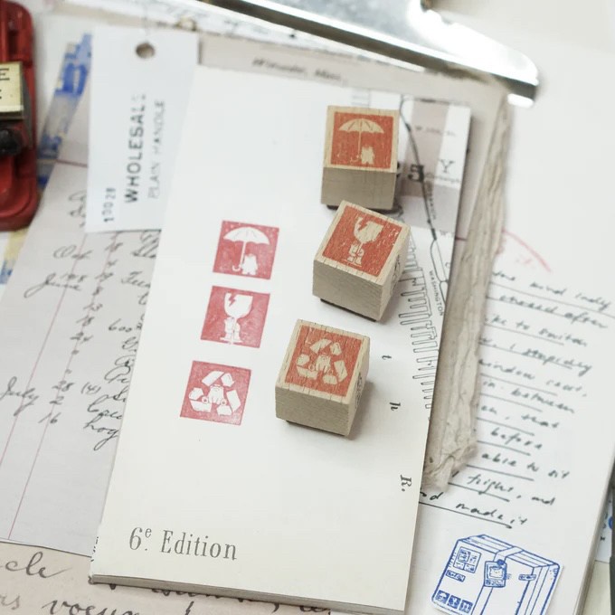

Black Milk Project Rubber Stamp - Mini delivery icon . Delivery parcel . Birds II . Me time . Miss