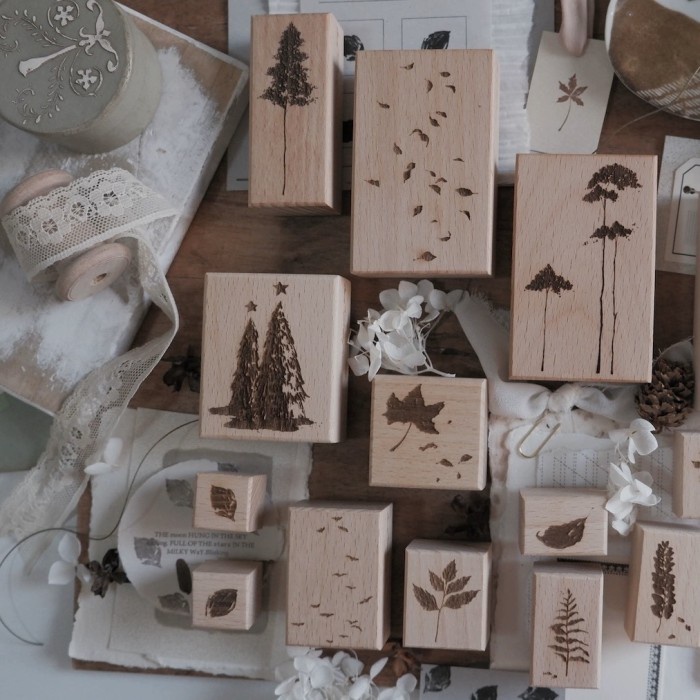 

Jeenzaa Zoey Falling Tree Rubber Stamp