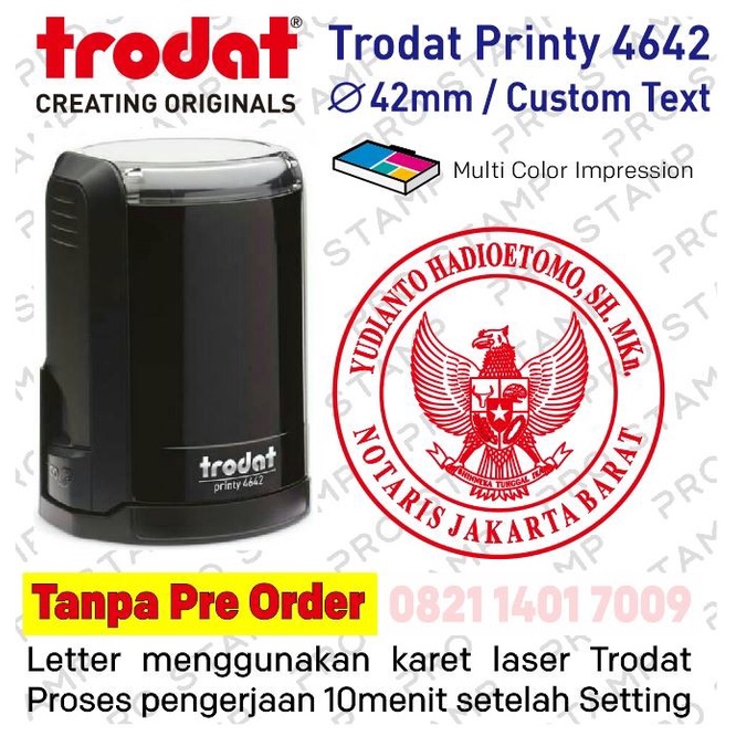 

Stempel Custom Otomatis Bulat Trodat 4642 /Self Ink Trodat 4642
