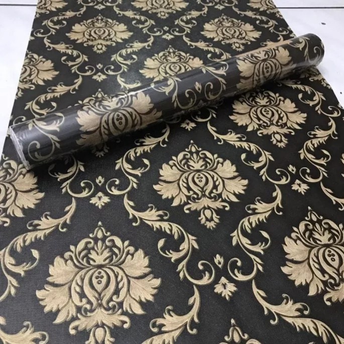 wallpaper batik GOLD DASAR HITAM