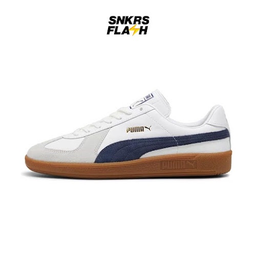PUMA Army Trainer White Navy Gum Sepatu Sneakers Pria - 38660717 - Size 44