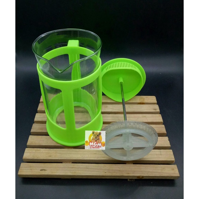 JTTOP" COFFEE PLUNGER 600ML FRENCH PRESS 600ML TUTUP PLASTIK / SARINGAN KOPI