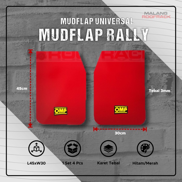Mudflap Mudguard Karpet Lumpur Kepet Lumpur Model Rally Look Mobil Ready
