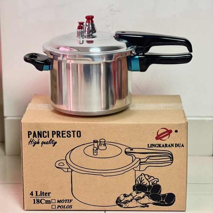 Panci Presto 4 Liter 18Cm Pressure Cooker Mini Presto Daging Kecil