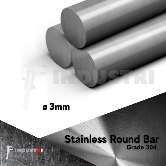 AS SUS 304 diameter 3mm AS besi stainless per 1 meter