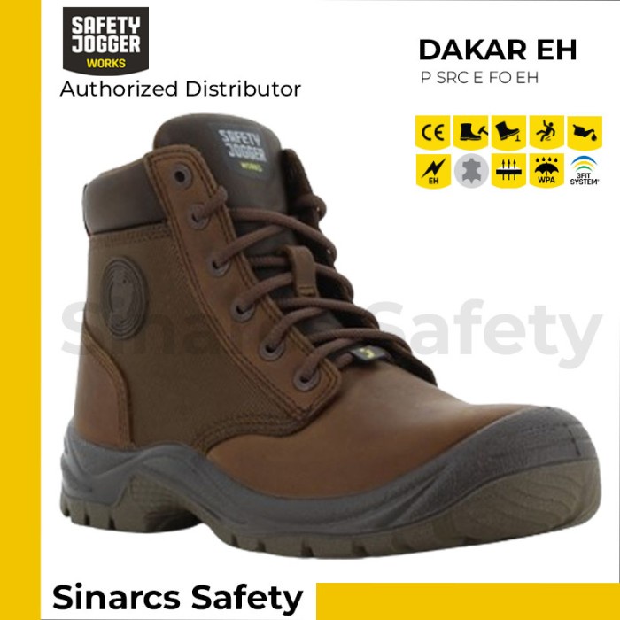Sepatu Safety Jogger DAKAR EH SB Mid - Brown / Coklat