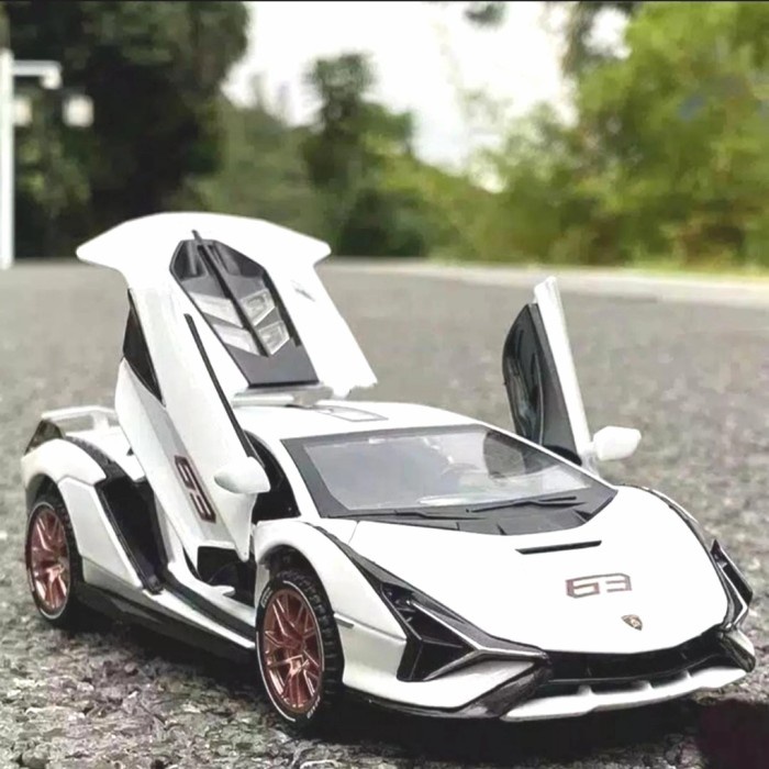 TERLARIS Miniatur Diecast Mobil Lamborghini Sian Skala 1 32