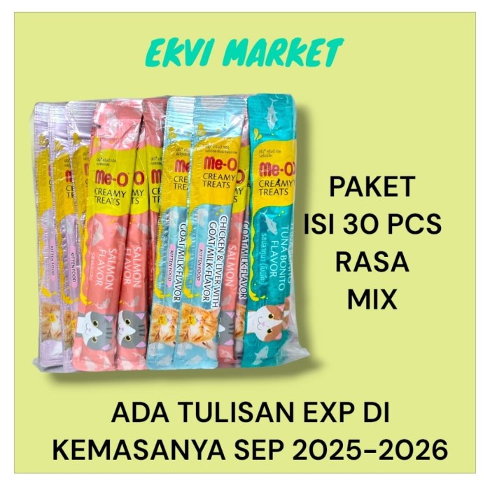 MEO CREAMY SNACK KUCING PAKET MIX EXP OKE / AMAN