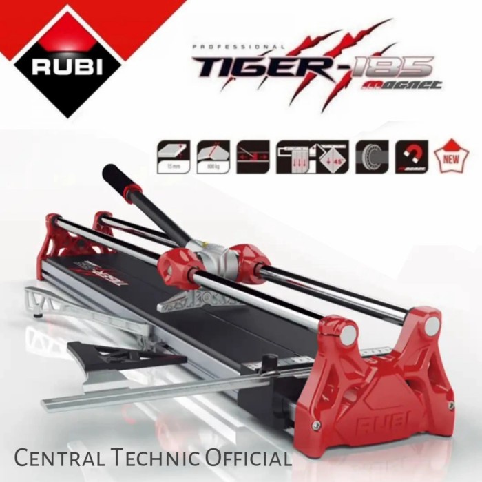 Alat Pemotong Granit Manual 85 Cm Original Rubi Tiger 185 Magnet