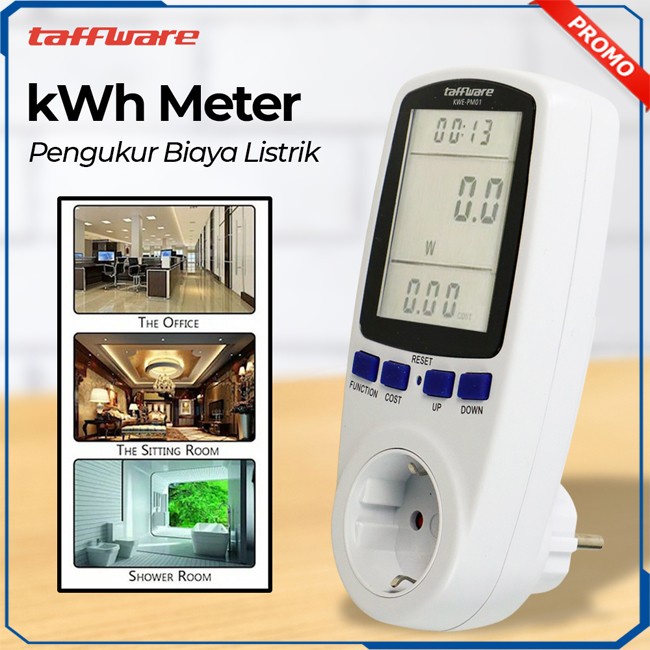 Pengukur Listrik Kwh digital Power Meter Volt Ampere Watt AC -Taffware TERLARIS/TERMURAH/TERPOPULER