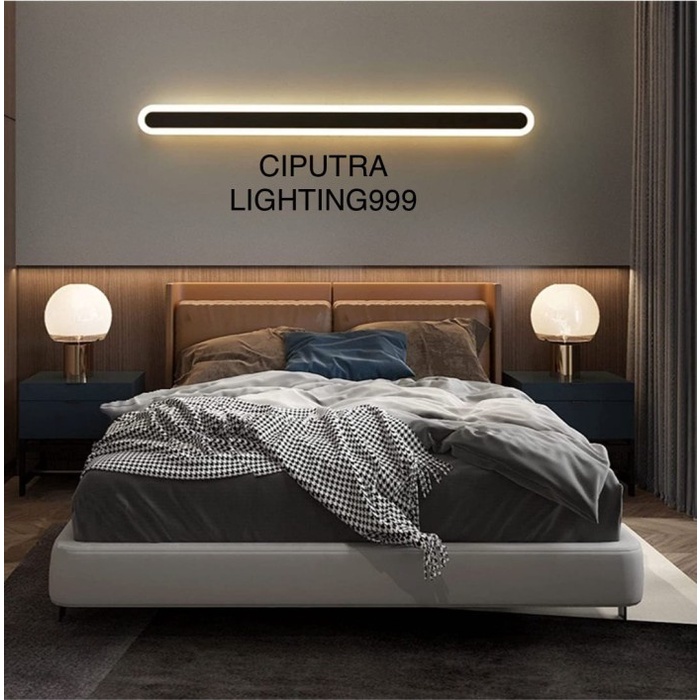 LAMPU HIAS DINDING LED 3 CAHAYA MINIMALIS RUANG TAMU PANJANG 1.2 METER