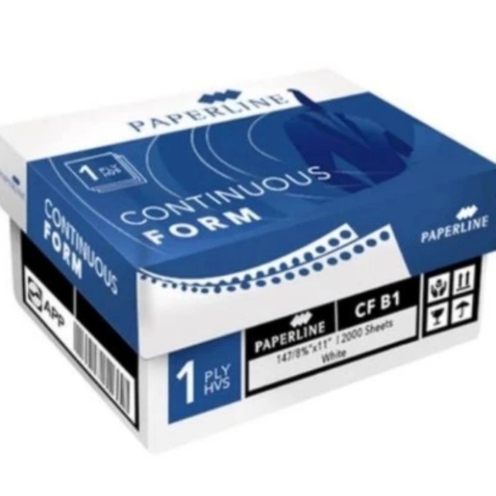 

Ready Stock Continuous Form 1Ply 14 7/8 X 11 /Kertas 1 Ply Paperline Besar ( B1) Cod
