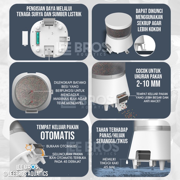 Promo Fish Feeder Automatic / Feeder Ikan Otomatis / Auto Feeder Koi / Smart Fish Feeder /Autofeeder
