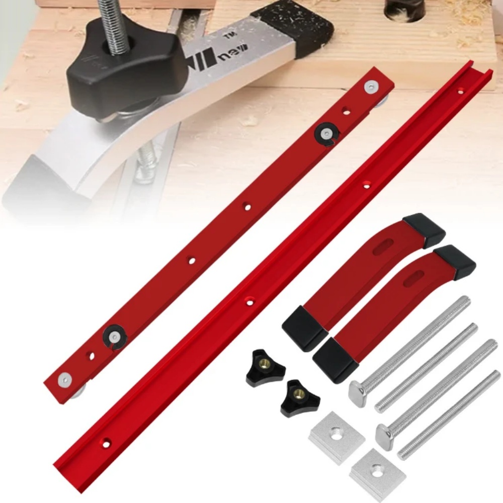 Woodworking Chute Rail T-track Set T-slot Miter Track Jig T Screw Fixture Slot Table Saw Router Tabl