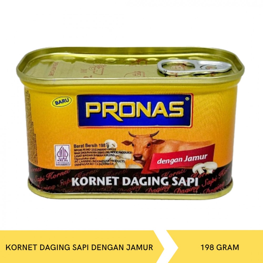 

KORNET DAGING SAPI PRONAS 198 GRAM / PRONAS CORNED BEEF ORIGINAL