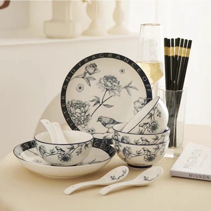 Hampers Piring Mangkuk Set Keramik Mangkuk Jepang / Eiko Set Japanese Style / Piring Mangkuk Set /