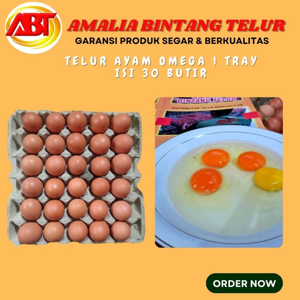 

Telur Omega 1 Tray isi 30 Butir