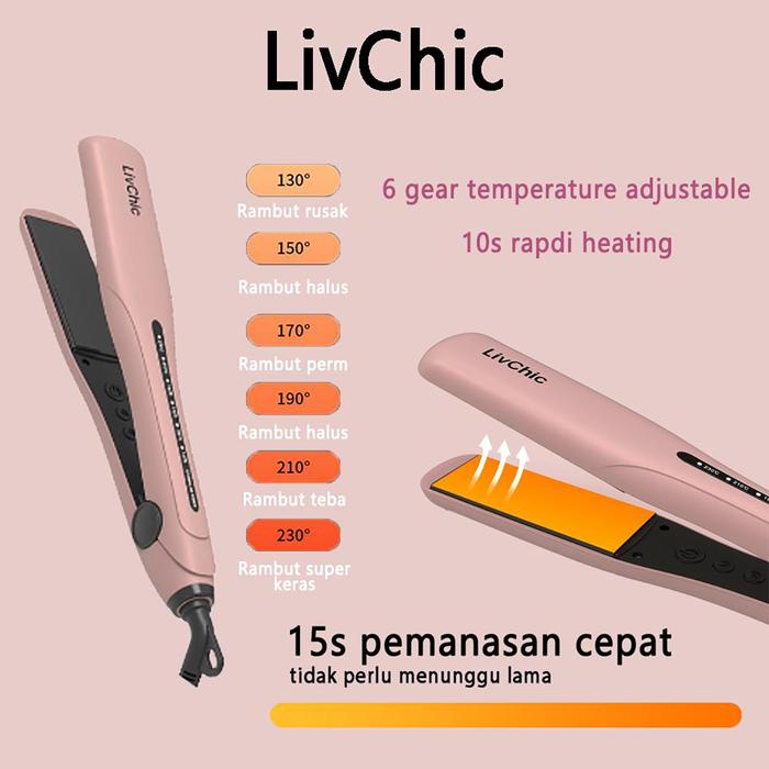Livchic Rambut Ls304 65 Watts Hair Straightener Generalan Pelurus Rambut Hair Straightener Stylingan