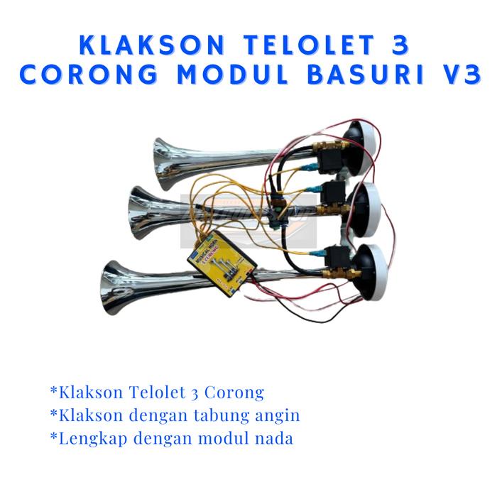 Klakson Telolet 3 Corong Modul Ala Basuri V3 Termurah