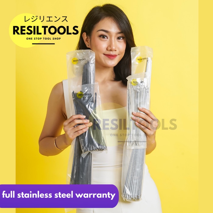 

Per Pack Kabel Tis Stainless 35 Cm Cable Ties Anti Karat Isi 100 Pcs