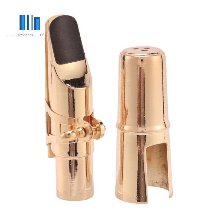 PROMO Golden Alto Sax Saxophone Mouthpiece with Cap and Ligature Musical Ins