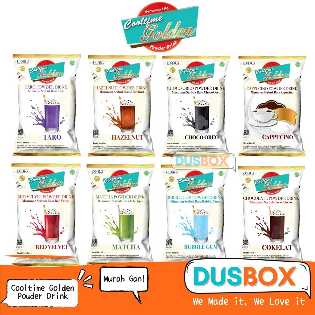 

Cooltime Golden Powder Drink 1kg / Cooltime Bubuk Minuman / Bubuk Minuman / Serbuk Minuman Berbagai