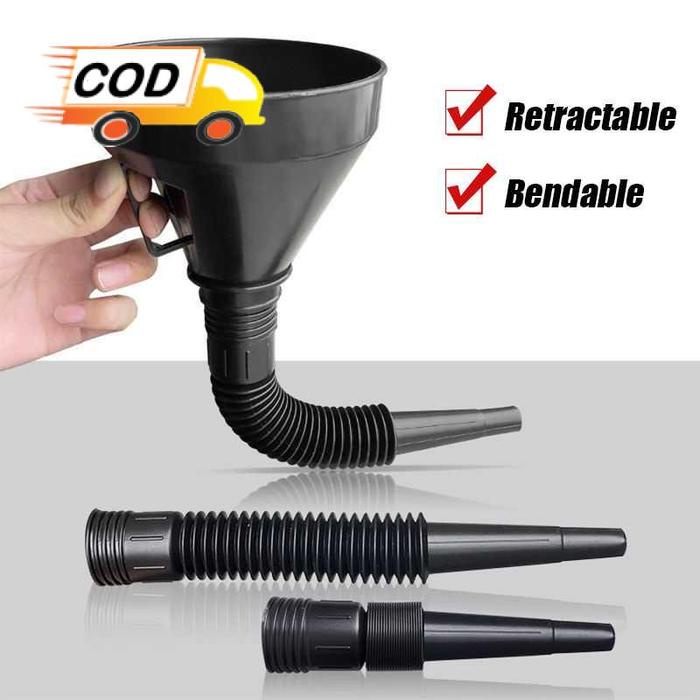 TOP" CORONG MINYAK BENSIN AIR OLI SARINGAN MULTIFUNGSI DENGAN FILTER LEBAR BESAR LEHER PANJANG