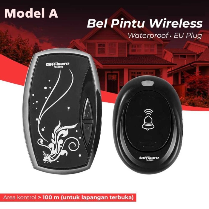 WW- Bel Pintu Rumah Wireless Tanpa Kabel Jarak Jauh Waterproof Listrik