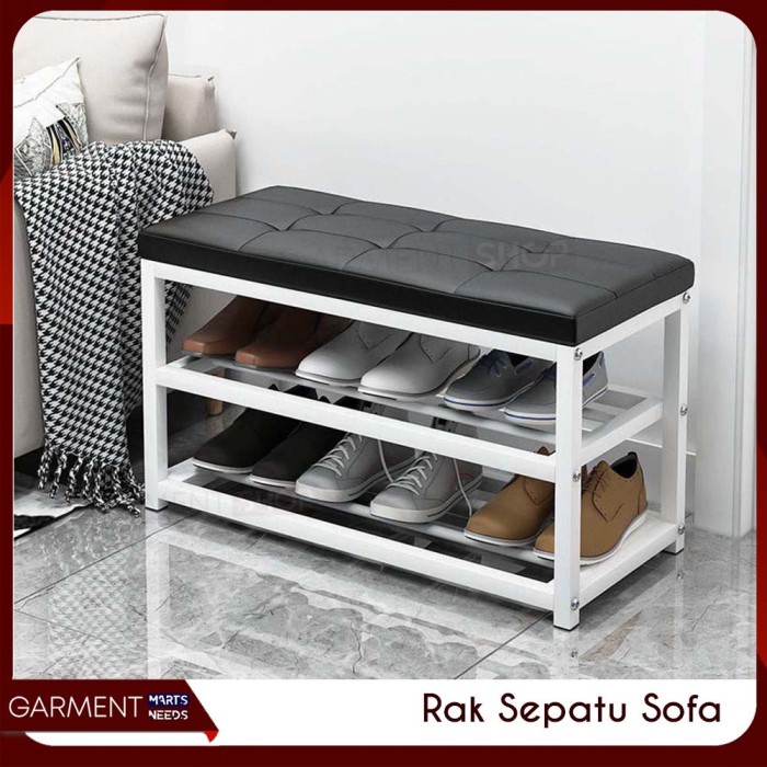 PROMO_ Rak Sepatu Susun Besi Bench Tempat Duduk Berkualitas _