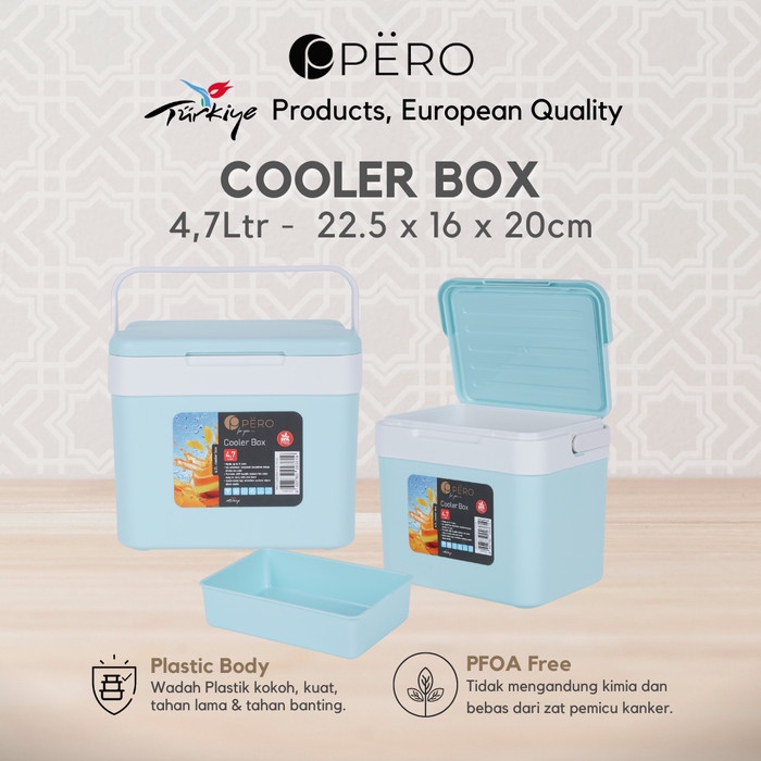 Pero Miso Cooler Box 4.7 lt / Cooler Box Outdoor Ukuran Besar Picnic Cooler Plastik Pendingin Simpan