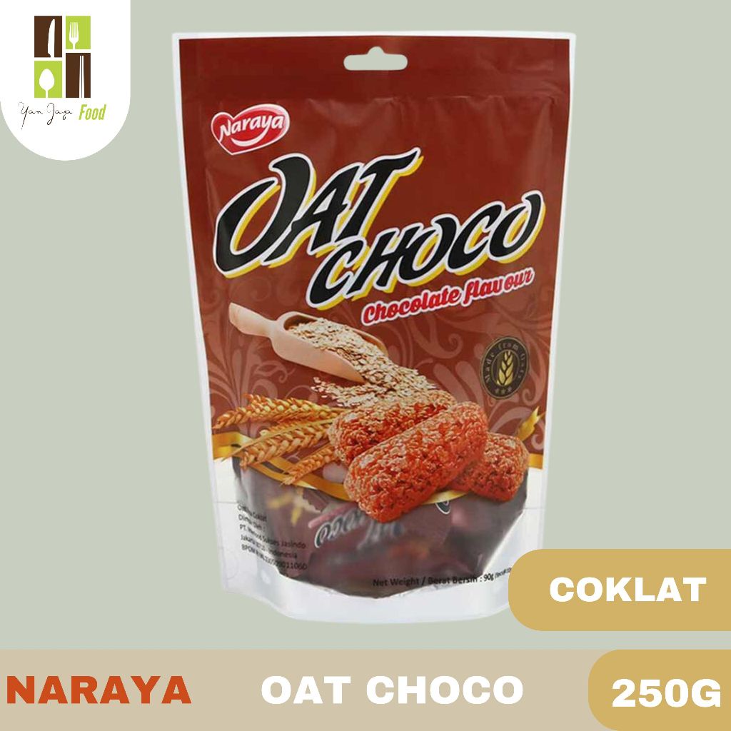 

Naraya Oat Choco / Sereal Gandum / Biskuit / Chocolate / Coklat / Original / Kemasan 250g [10g x 25