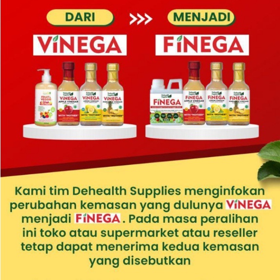 

Dehealth supplies plastik - vinega / finega / vinegar cuka sari apel nanas lemon murni organik halal