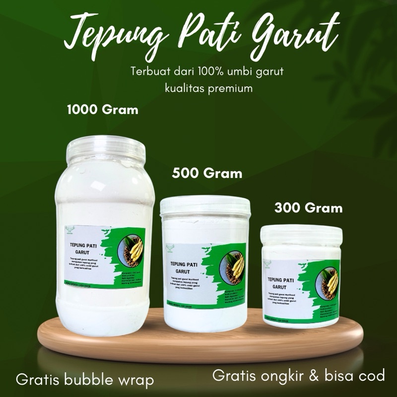 

TEPUNG PATI GARUT 100% ASLI/ OBAT ASAM LAMBUNG, MAAG, DIABETES,KOLESTROL/ KEMASAN TOPLES 1000, 500,